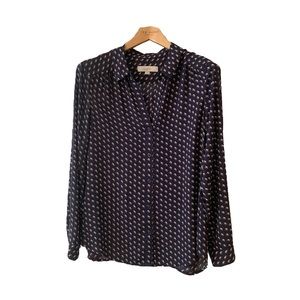 Ann Taylor Loft Navy Blouse - Size M